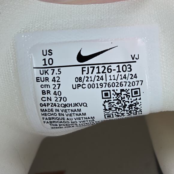 NEW Nike Free Metcon 6 Womens Size 10 Training Shoes Monarch White FJ7126-103 - Picture 10 of 12